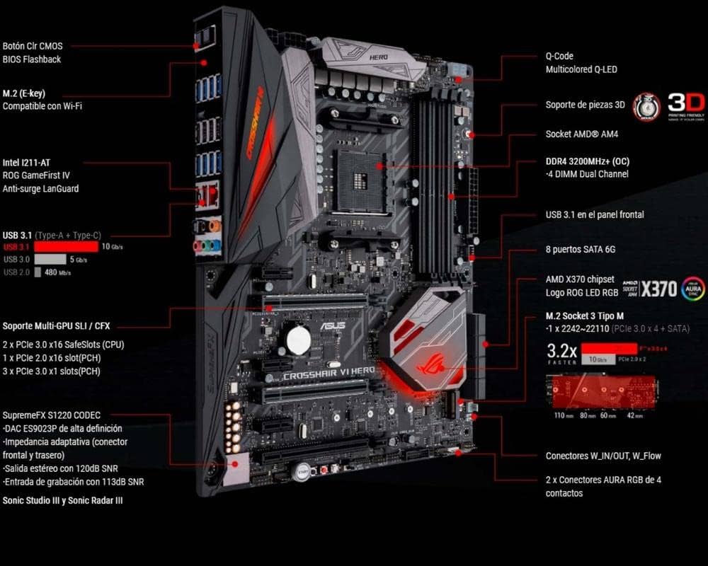 Amazon.co.jp: ASUSTeK AMD X370搭載 マザーボード CROSSHAIR VI HERO